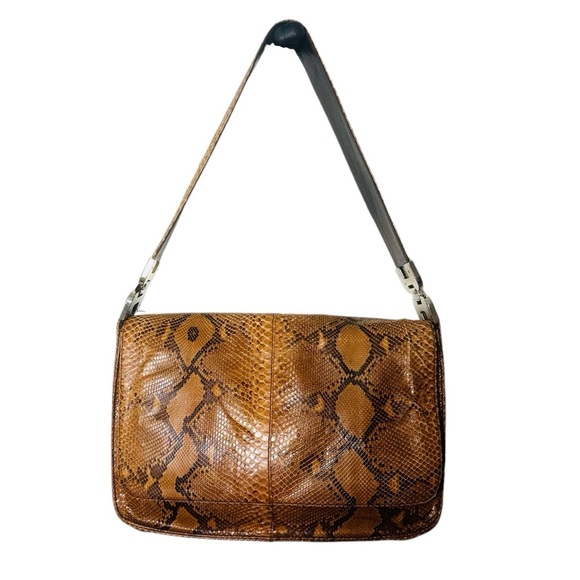 PRADA RARE 90’s VINTAGE SNAKE SKIN SHOULDER BAG - Picture 1 of 10